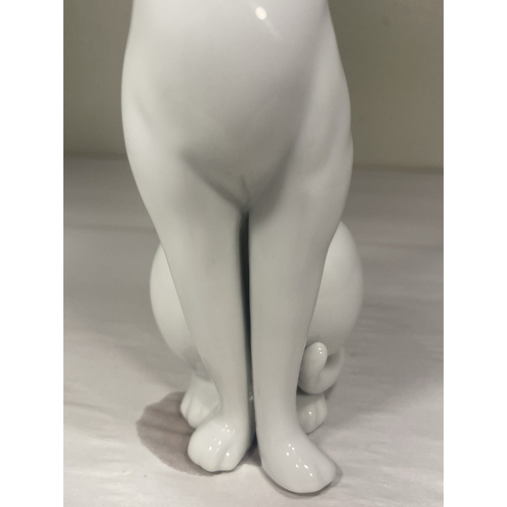 Vintage Otagiri OMC Japan Porcelain White Cat Figurine 8" Sitting Siamese MCM - Picture 5 of 6